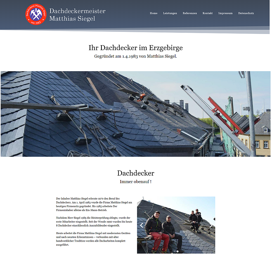 Dachdeckermeister Matthias Siegel