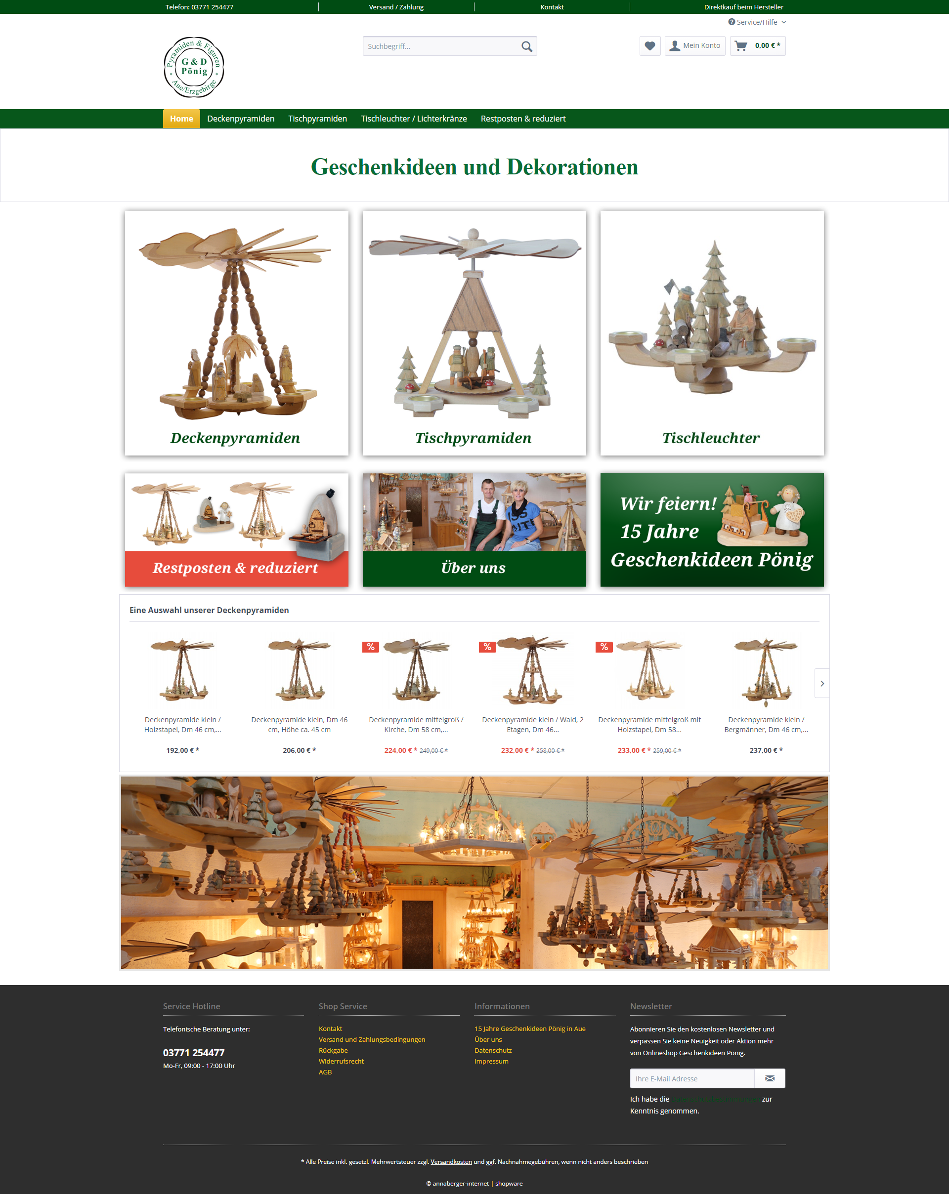 Onlineshop Geschenkideen Poenig Aue Erzgebirge